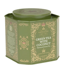Green Tea with Coconut, Ginger and Vanilla, HRP Tin of 30 Sachets