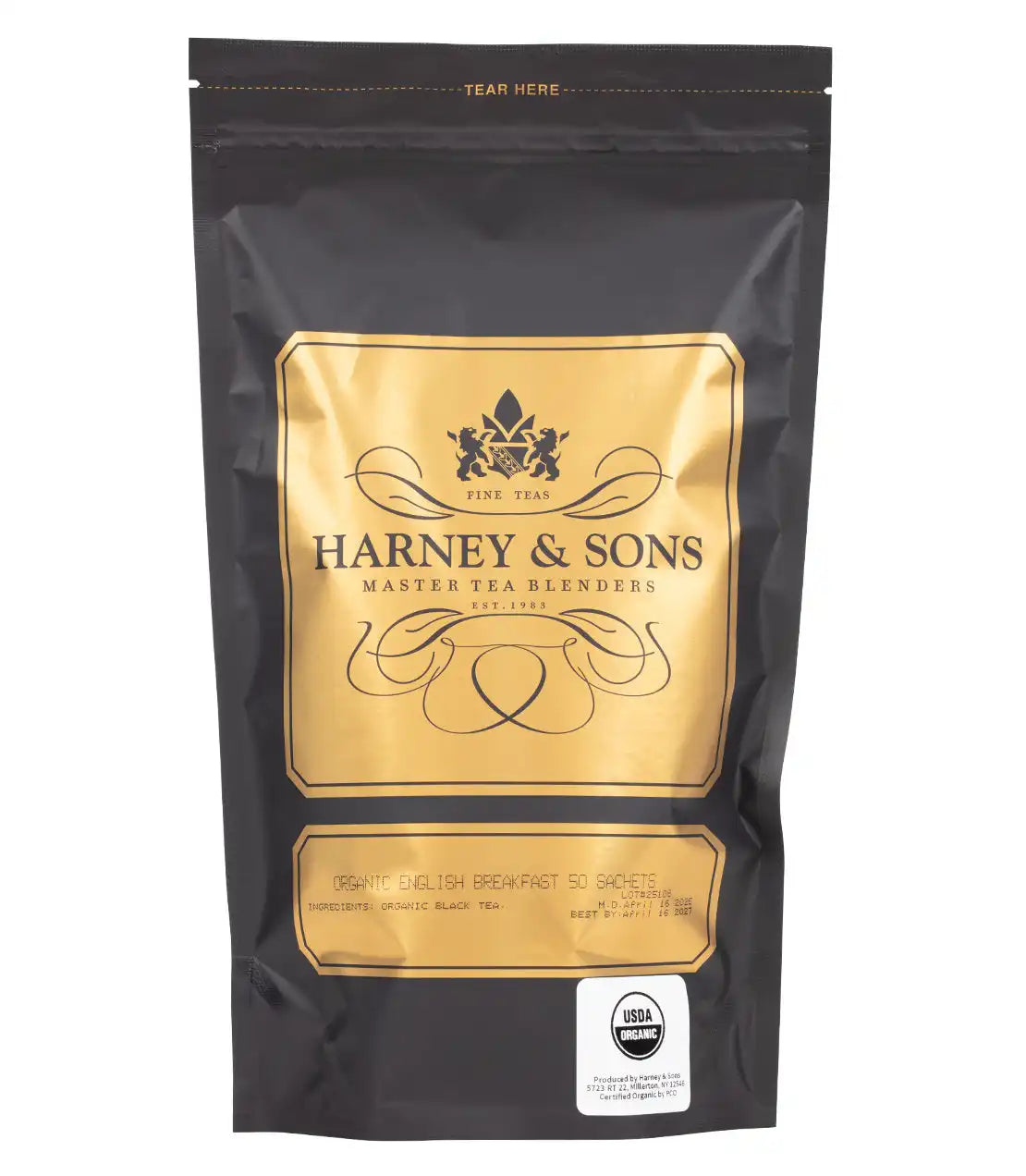 Organic English Breakfast, Bag of 50 Sachets