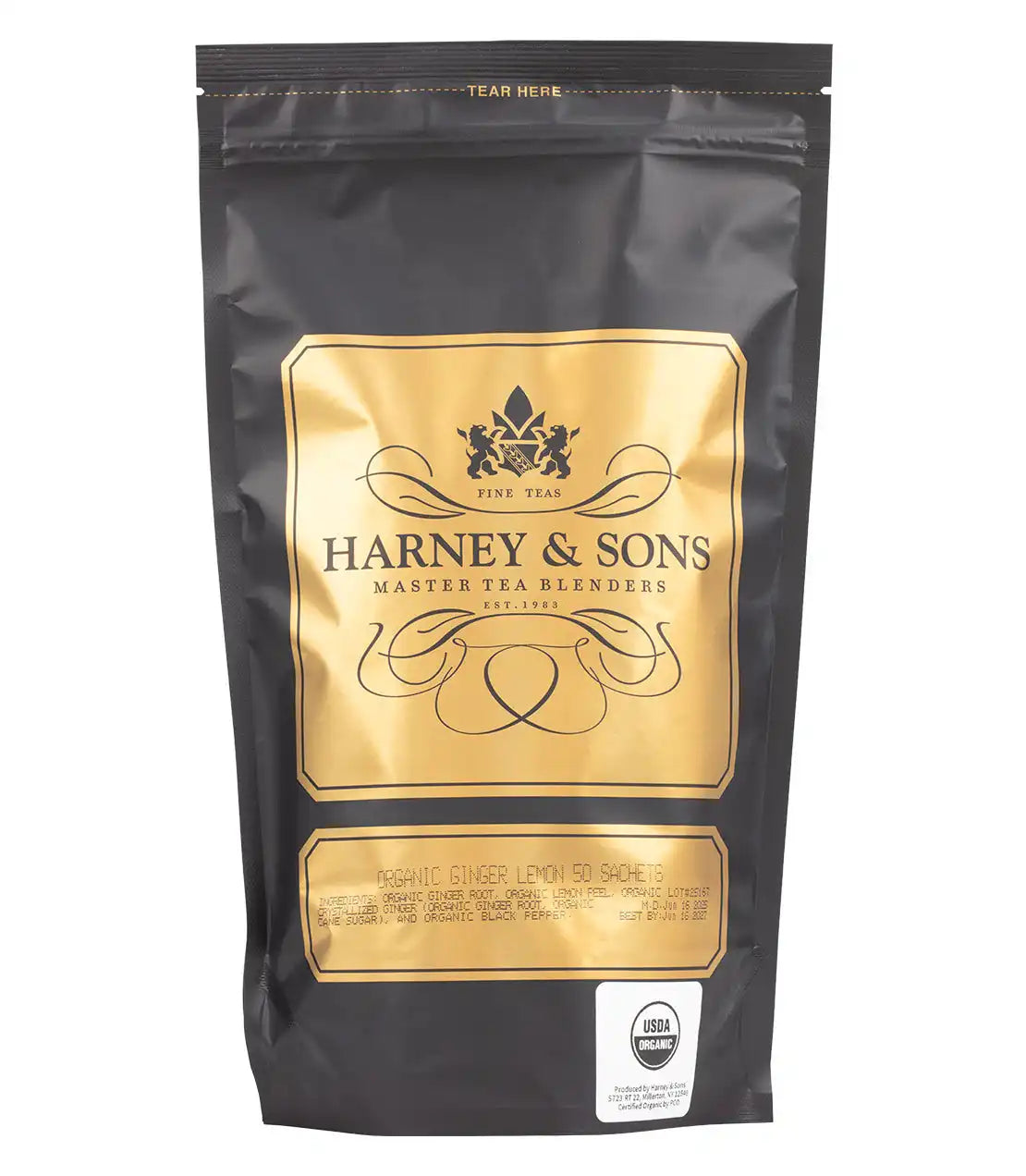 Organic Ginger Lemon, Bag of 50 Sachets