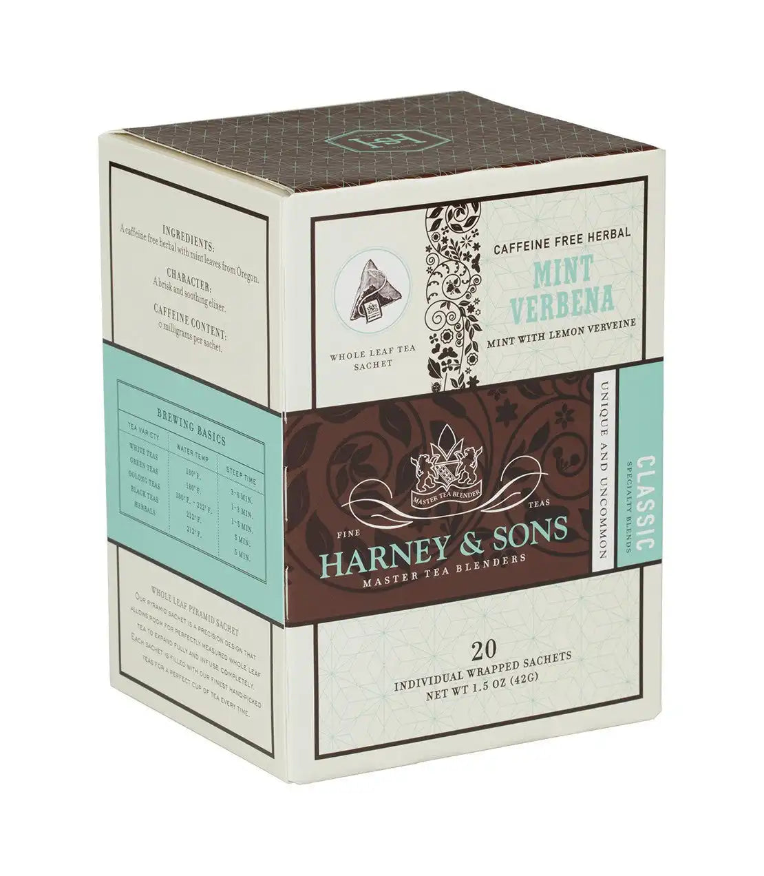 Mint Verbena, Box of 20 Individually Wrapped Sachets